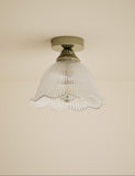 Josephine glass ceiling light with antique brass finish - British product