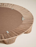 Jute string round mirror 82cm - British product