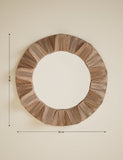 Jute string round mirror 82cm - British product