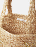 Accessorize jute tote bag with starfish pattern (British brand)