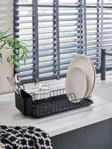 Next Black Mini Space Saving Dish Drainer 15.5cm x 43cm x 21.5cm- Buy online at McGrocer