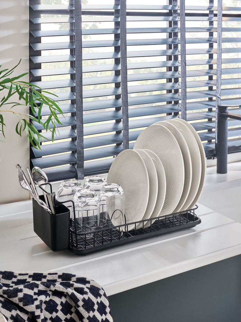Black mini space-saving drainer 15.5cm x 43cm x 21.5cm - British product