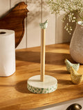 Sage green ceramic chicken kitchen roll holder (British brand)