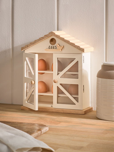 Next Natural Egg House Wooden Egg Storage for 6 Eggs- Buy online at McGrocer