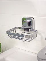 Next Showerdrape Pushloc Chrome Suction Wall Mounted Soap Basket- Buy online at McGrocer