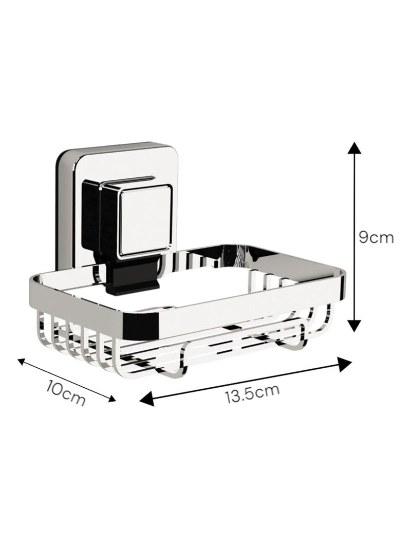 Showerdrape chrome PushLoc soap basket 9x13.5cm, UK version