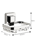Showerdrape chrome PushLoc soap basket 9x13.5cm, UK version