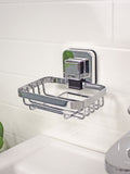 Showerdrape chrome PushLoc soap basket 9x13.5cm, UK version