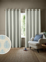 Next Emily Bond Sky Blue Jaipur Made to Measure Curtains- Buy online at McGrocer