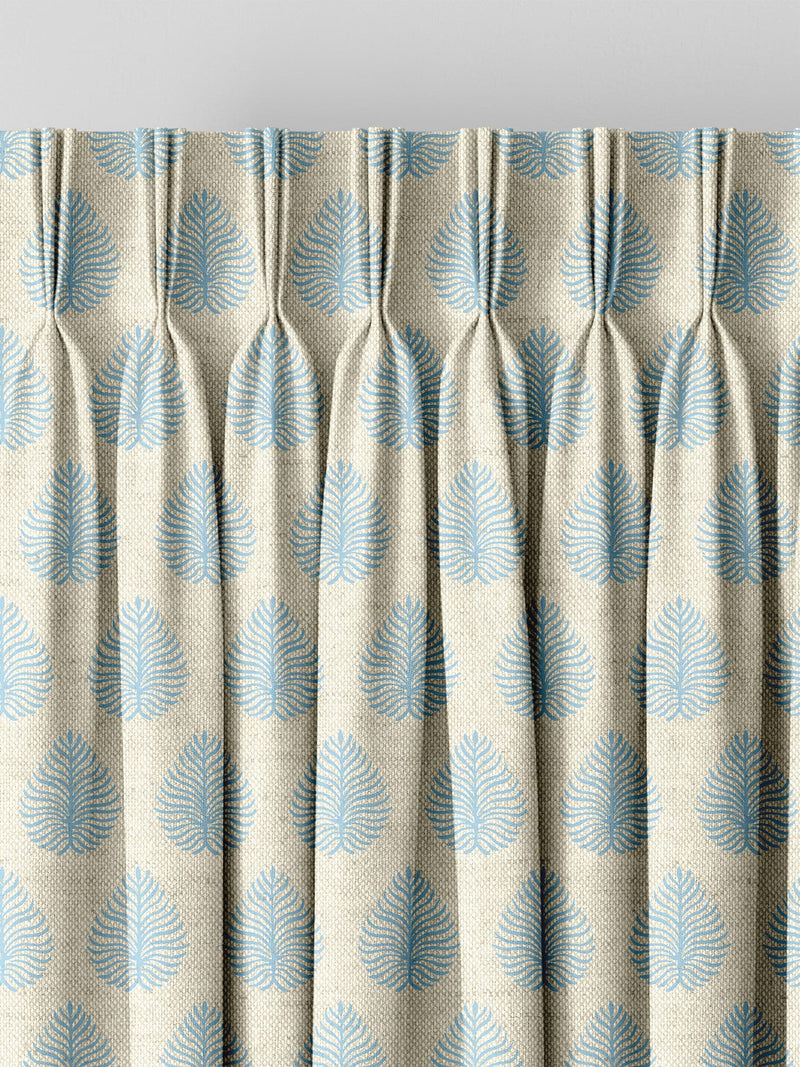Emily Bond Sky Blue Jaipur made to measure curtains UK version