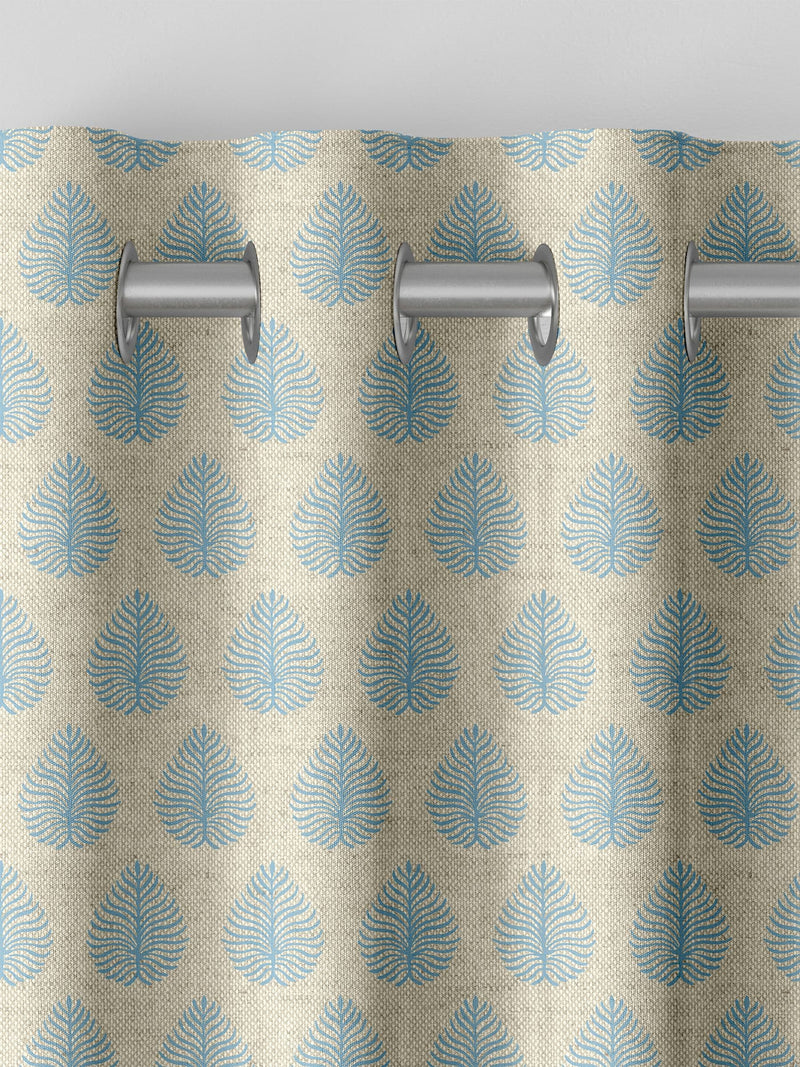 Emily Bond Sky Blue Jaipur made to measure curtains UK version