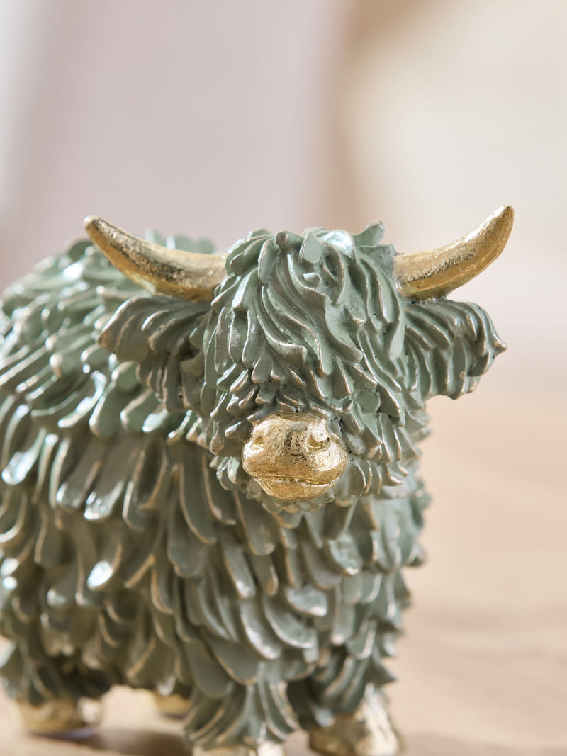 Sage Green Hamish the Highland Cow Small Ornament