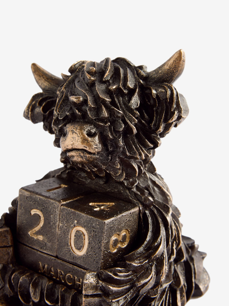 Bronze Hamish perpetual calendar ornament 9cm height - British product