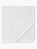 MORI white signature print baby blanket, UK version