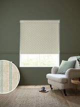 Next Emily Bond Fern Green George Stripe Roller Blind- Buy online at McGrocer