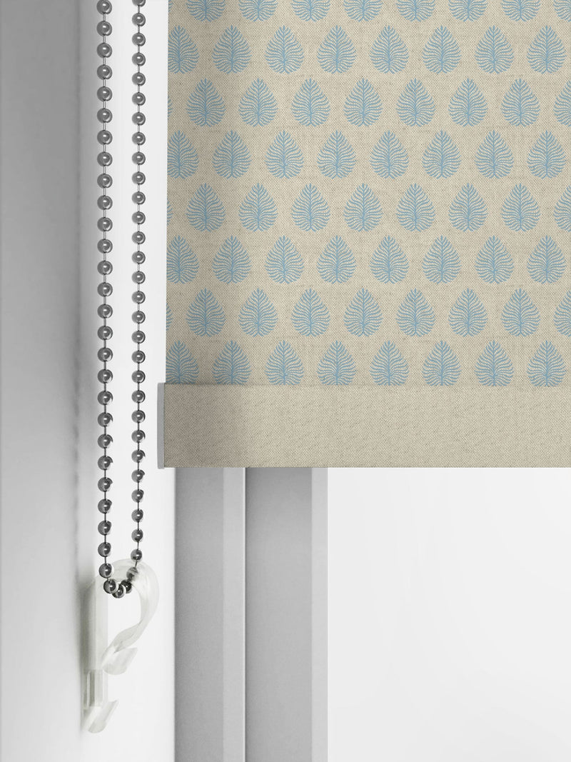 Emily Bond roller blind Sky Blue Jaipur, imported from the UK