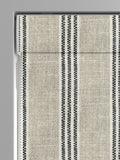 Emily Bond roman blind charcoal grey printed stripe, imported from the UK