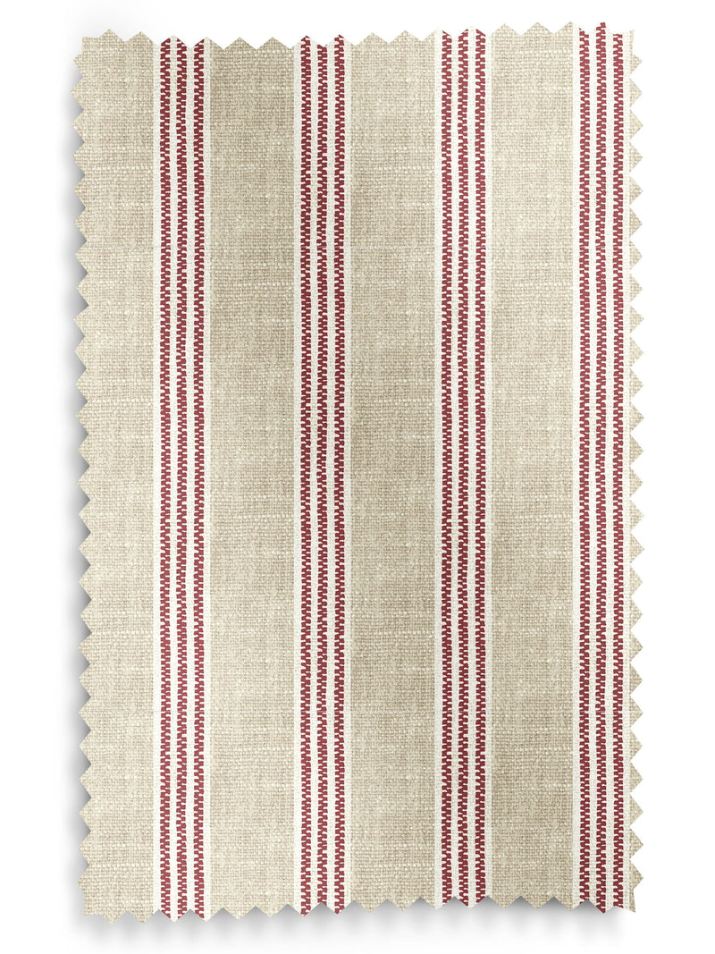 Emily Bond red George printed stripe roman blind 100% cotton, UK version