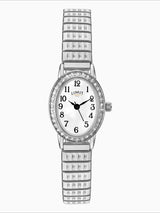 Next Limit Silver Tone Classic 20mm Oval Analogue Watch with Expanding Bracelet- Buy online at McGrocer