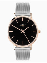 Next Limit Silver Tone Fashion Analogue Watch with Mesh Strap 38mm- Buy online at McGrocer