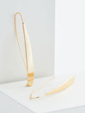 Gold tone pull-through pierced earrings - British product