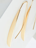Gold tone pull-through pierced earrings - British product