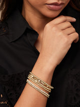 Gold Tone Sparkle Stretch Bracelets Fashion Jewellery Pack