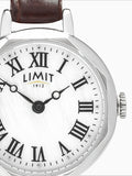 Limit ladies octagonal watch 26mm silver case brown strap, imported from the UK