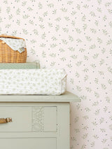 Next Little Dutch White Green Blueberry Leaves A4 Wallpaper Sample- Buy online at McGrocer