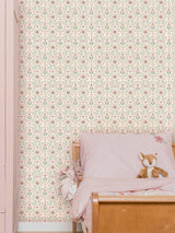 Next Little Dutch Pink Green Fairy Flowers A4 Wallpaper Sample- Buy online at McGrocer