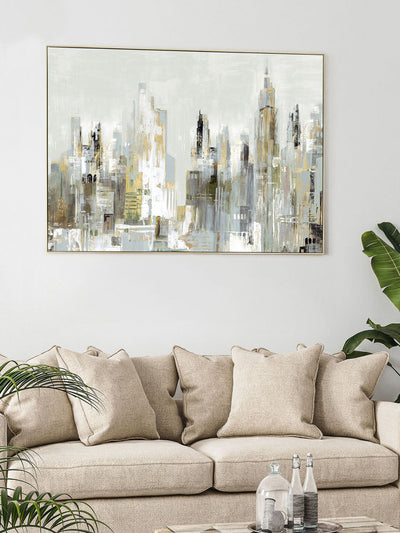 Next Art Marketing Grey City Limits Abstract Canvas Wall Art 88cm x 122cm- Buy online at McGrocer