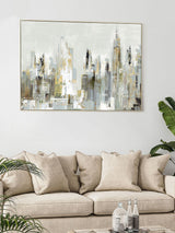 Next Art Marketing Grey City Limits Abstract Canvas Wall Art 88cm x 122cm- Buy online at McGrocer