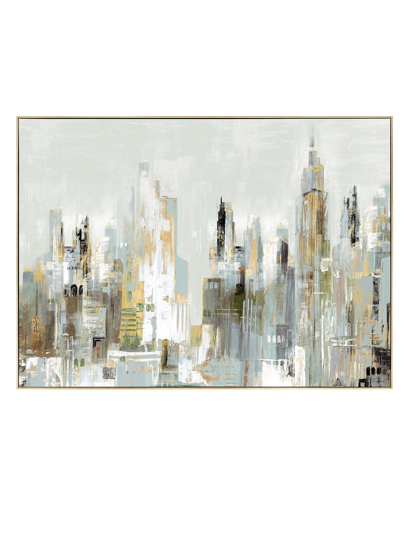 Art Marketing grey city limits wall art 88cm x 122cm - British product