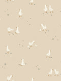 Little Dutch beige white goose A4 wallpaper sample (British brand)