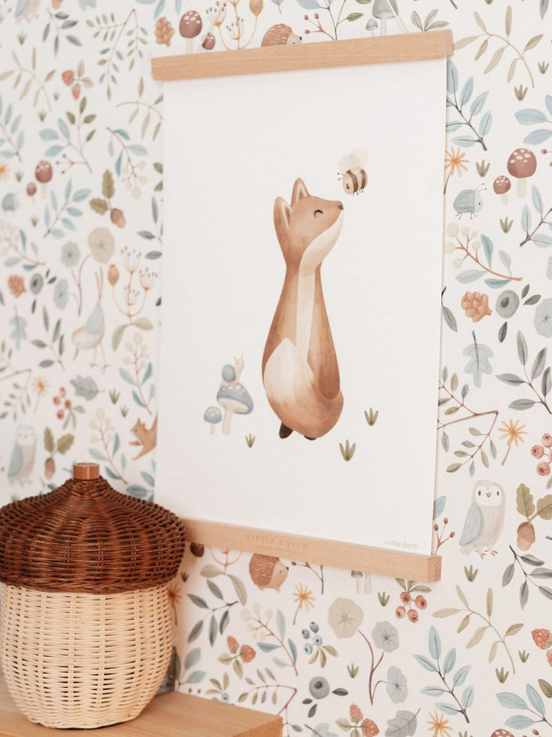 Little Dutch Forest Wonders wallpaper sample A4, imported from the UK