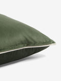 Cushion dark green matte velvet contrast pipe 50x50cm, imported from the UK