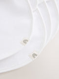 White cotton baby bibs 5 pack - British product
