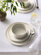 Next Mist White Lana Stoneware Dinner Set 12 Piece- Buy online at McGrocer