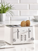 Next White Sleek 4 Slice Toaster- Buy online at McGrocer