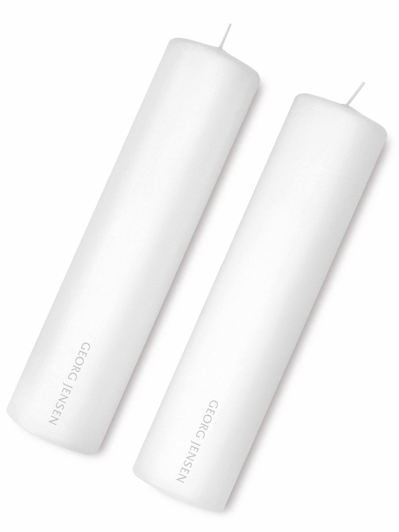 Georg Jensen set of 2 pillar candles H250mm, UK version