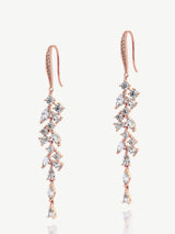 Next Ivory & Co Rose Gold Sandringham Crystal Cluster Drop Earrings- Buy online at McGrocer