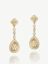 Ivory & Co Gold Moonstruck Crystal Pave Vintage Earrings