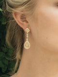 Ivory & Co Gold Moonstruck Crystal Pave Vintage Earrings, UK version