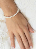 Ivory & Co Silver Manila and Pearl Classic Bracelet 17.5cm, UK version