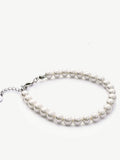 Ivory & Co Silver Manila and Pearl Classic Bracelet 17.5cm, UK version