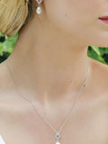 Ivory & Co Silver Stockholm Pearl Circle Drop Pendant Necklace with 2cm pendant and 18cm chain, UK version