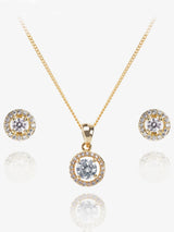 Next Ivory & Co Rose Gold Balmoral Crystal Dainty Pendant and Earrings Set- Buy online at McGrocer