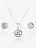 Ivory & Co Rose Gold Balmoral Crystal Dainty Pendant and Earrings Set