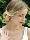 Ivory & Co Lisbon Crystal Pearl Pendant 2.5cm, UK version