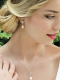 Ivory & Co Lisbon Crystal Pearl Pendant 2.5cm, UK version